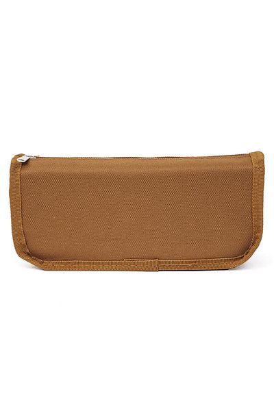 DNS School pencil case, boys' case, with 2 compartments, 2 zippers, unequipped, brown 2003