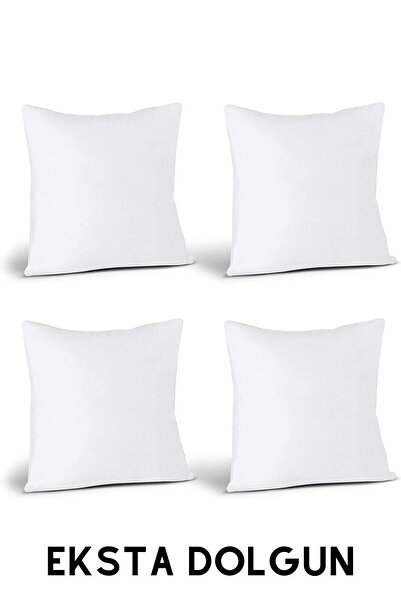 jn junenext 4 Adet Kırlent Dolgun Kare Iç Yastık 45x45 cm 480 gr Elyaf Koltuk...