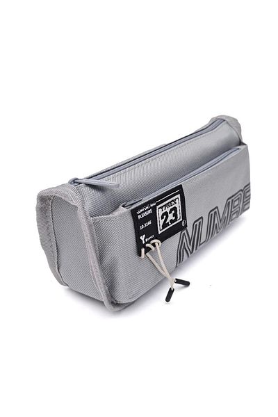 DNS Boys' school bag, 2-compartment case with 2 zippers, unequipped, gray 6605