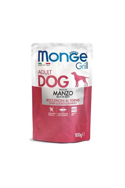 Monge Bucăți de grătar - Hrană umedă Super-Premium - Vită - 100 g