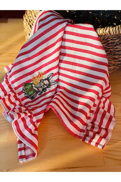 HOME OF BLOSSOM Embroidered Linen Kitchen Cover / Cloth / Oven Cover
