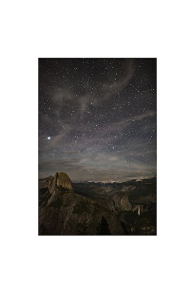 OEM Pictură pe pânză, „Cer înstelat peste Munții Yosemite”, Stele, Cer, Munte, Noapte, Natură, Pădure,