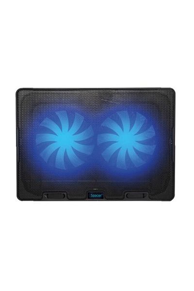 Spacer Stand SPNS-Gaming-2F for 17-inch laptops with 2 adjustable 14cm fans