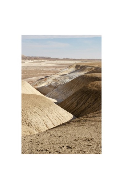 OEM Tablou Canvas, Peisaj arid cu dealuri albicioase, Vasta, Desertica, Arida...