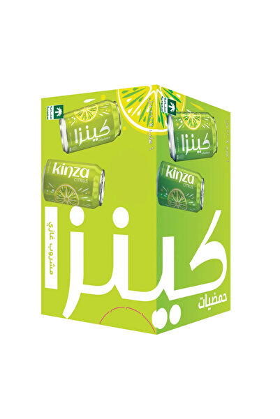 Kinza مشروب غازي بنكهة الحمضيات، 6 × 360 مل