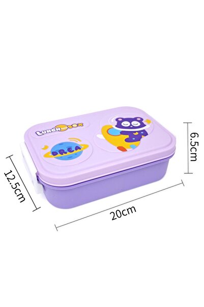 DNS Cutie pranz copii inox, bento lunch box solid 500 ml, mov YSY5002-1