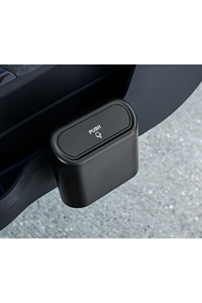 Autowise Mini Auto Trash Can Abs Plastic Black