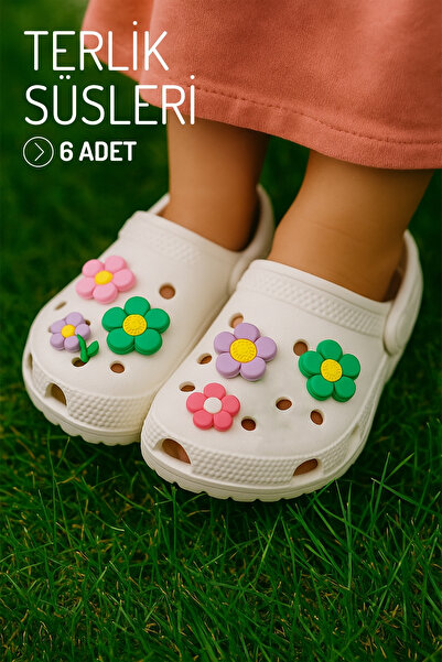 Nandy Home 6 Adet Terlik Süsü, Çiçek Model