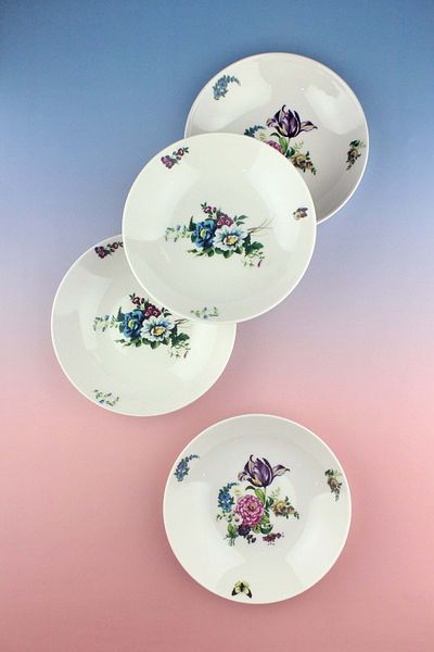 Bursa Porselen Dekor Belize 4 Pieces of Porcelain Dinner Plates
