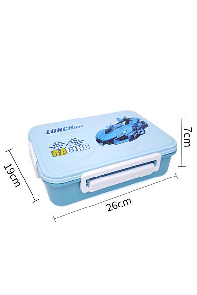 DNS Cutie pranz copii compartimentata, mare, pentru scoala, 1000 ml, albastru YSY5008-1