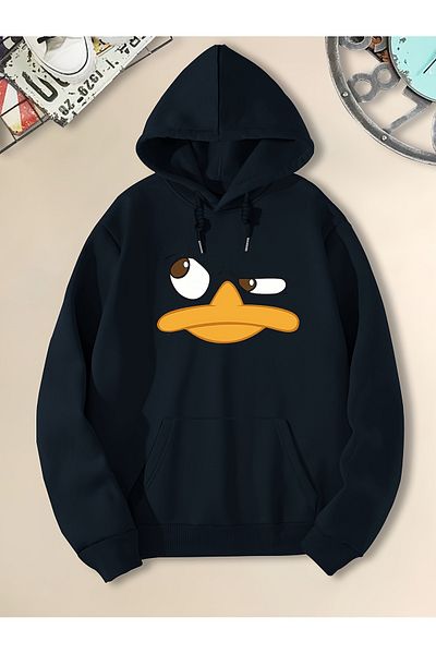 uyguntarz Unisex Angry Duffy Printed Oversize Sweatshirt