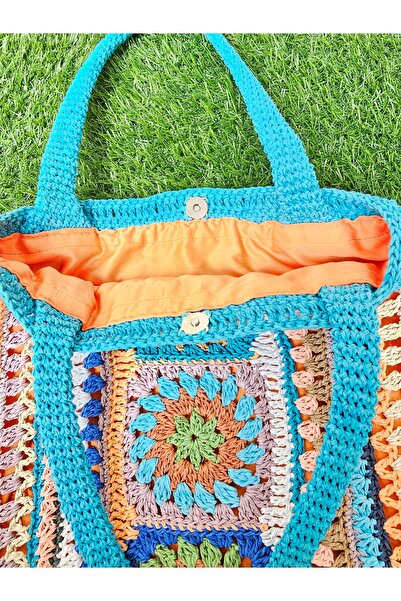 armonitacc Motifli örgü çanta