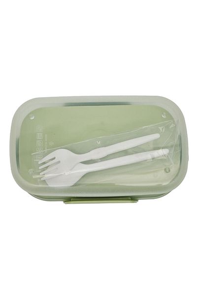 DNS Caserola bento copii, capac transparent ,1 compartiment, 800 ml, verde XJ-8448