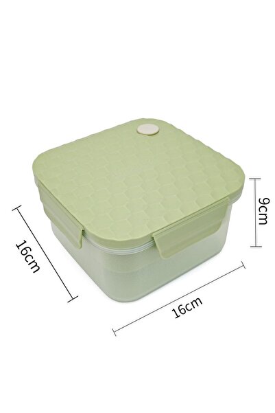 DNS Caserola patrata copii, pentru pranz scoala si gradinita, verde XJ-8450