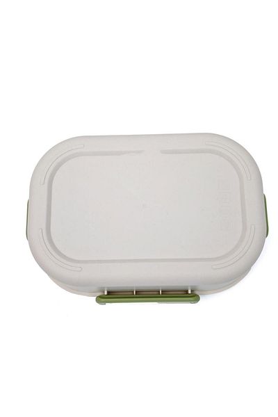 DNS Stainless steel children's casserole with handle, 2 compartments, leak-proof lunch box 900 ml, green HM5856