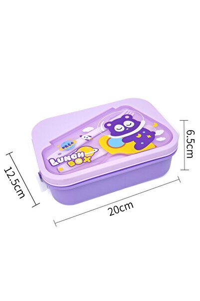DNS Caserola copii gradinita, cutie din inox cu capac flip, 500 ml, mov YSY50...
