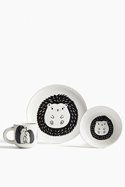 H&M Motif Detaylı Stoneware Kase