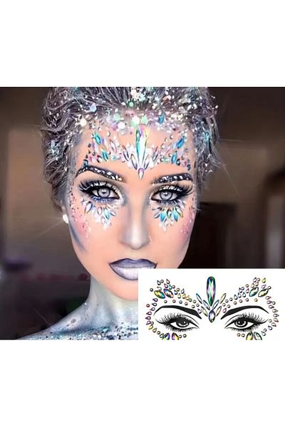 LORESİMA AKSESUAR Self-Adhesive Face and Body Sticker Transparent Color