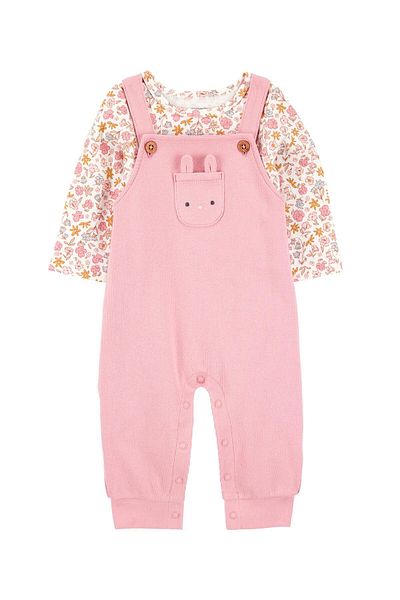 Carter's Baby Girl Pink Salopet Set