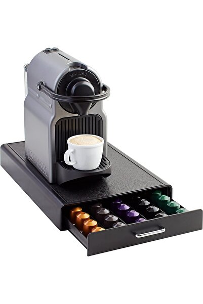 awwaline Suportă 50 de capsule de cafea, awwaline, negru, 40x24x6 cm, compatibil cu Nespresso, Lavazza, Tchibo