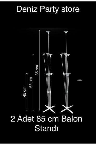 Deniz Party Store 2 броя 85 см голям балон стенд с 7 пръта