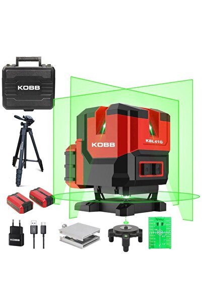 KOBB KBL41GTP 30M 4x90⁰/1x360⁰ Otomatik Hizalamalı Li-ion Çift Akü Profesyone...