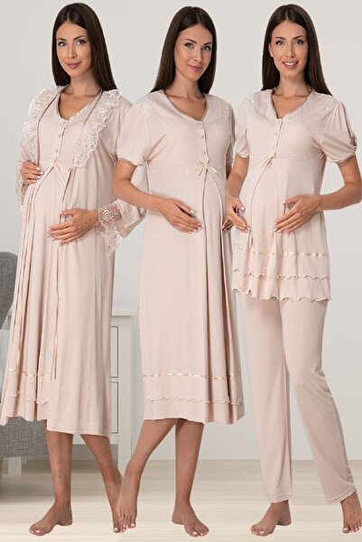 ByLohusa مجموعة الأمومة للحوامل باللون البني من إيفورت