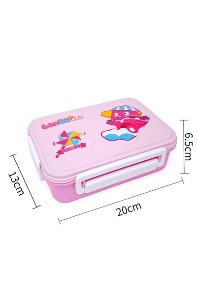 DNS Medium children's casserole for kindergarten, compartmentalized, 750 ml, pink YSY3022-1