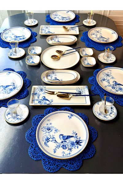 ROSSEV Breakfast Set Grandala 46 Pieces for 6 People