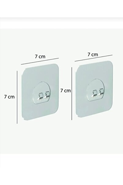 Genel Markalar 7×7 Süper güçlü yapışkanlı banyo askısı yedek 4 adet sticker raf tutucu askı