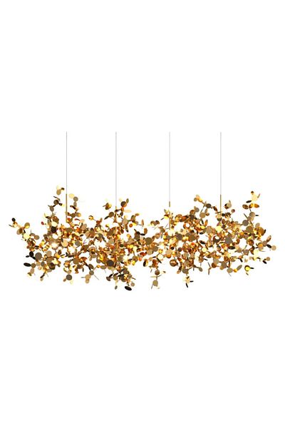 LUXXO Candelabru Monetti Gold XXL, 12xG9, corp aluminiu, decoruri metalice, 140x45x45cm