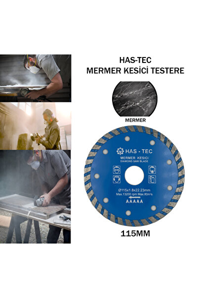 HAS-TEC 115mm Mermer Kesici – Diamond Saw Blade | Ø115x1.8x22.23 mm