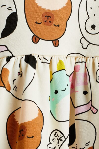 H&M Baskılı Sweatshirt Elbise