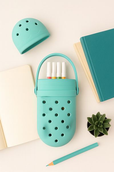 Nandy Home 6 bucăți cutie de creion modelată din silicon cu cadou ornament, suport pentru stilou