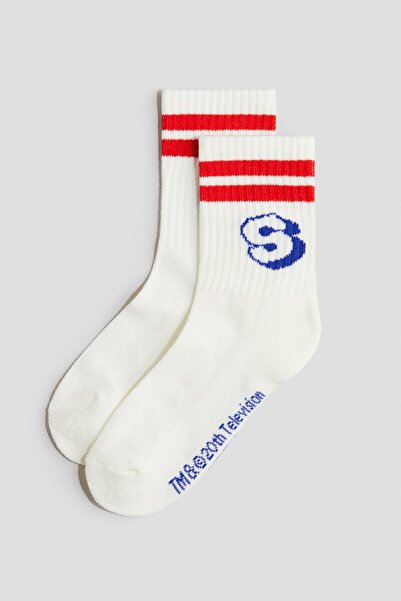 H&M 5'li Geçişli Motifli Çorap