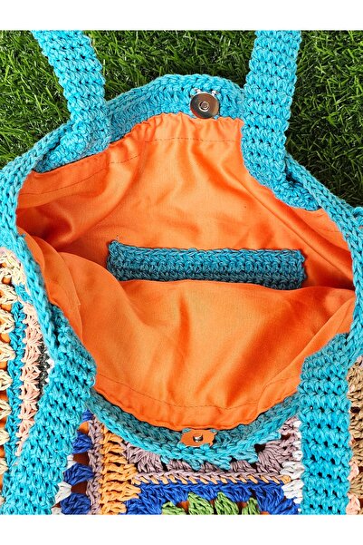 armonitacc Motifli örgü çanta