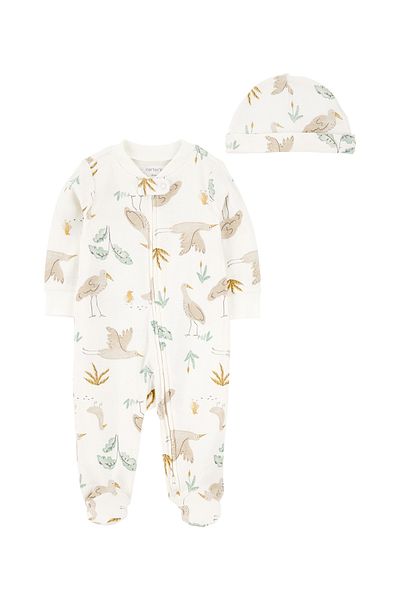 Carter's Baby Ecru Jumpsuit Set