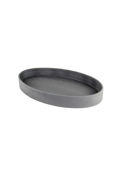 Lamsit Ibdaa Oval Leather Tray | Decorative Tray | Jewellery Platter | Coffee Tray| Serving Platter