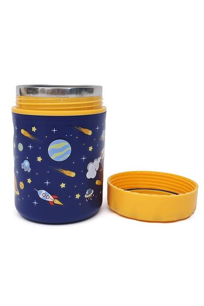 DNS Stainless steel children's thermal casserole, with lid for soup or liquids, navy blue JB677