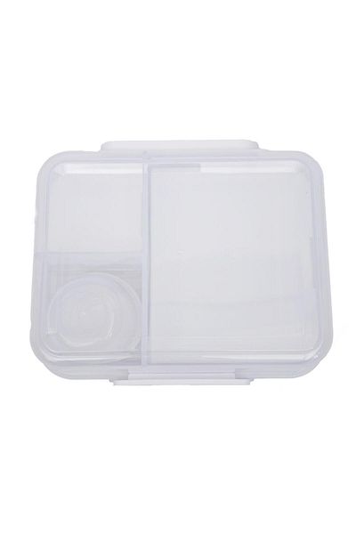 DNS Cutie pranz copii mare plastic, 3 compartimente, capac etans atasat de cutie, 1650 ml alb 6521