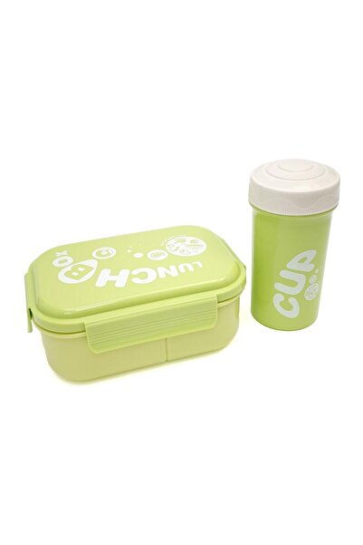 DNS Set caserola copii si sticla apa, bento box pentru gustare, 1100+480 ml, ...
