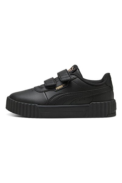 Puma Carina 3.0 V PS Velcro Closure Shoes - Black