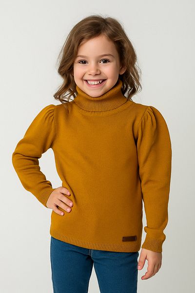 Hilal Akıncı Kids Pulover pentru fete cu gât roscat