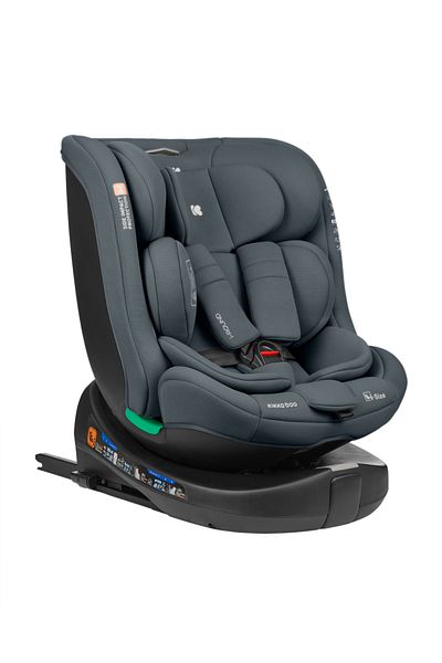 Kikka Boo Isofix car seat KikkaBoo I-Round I-SIZE Dark Grey 40-150 cm, R129 approved, Swivel seat, 4 positions