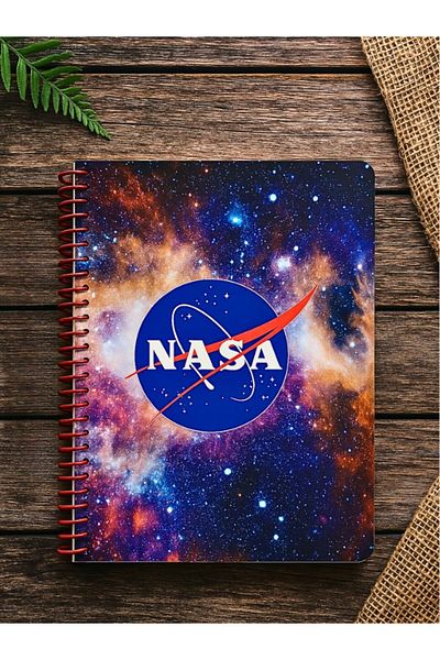 BiTon Toptan Nasa Themed Spiral Check Notebook – 80 Sheets, 160 Pages (18 X 24 cm)