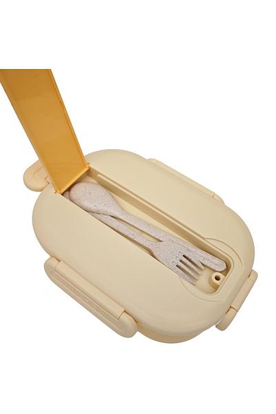 DNS Caserola inox copii, cutie cu 2 compartimente pentru pranz, 900 ml, galben HXD6710