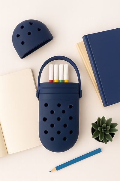 Nandy Home 6 bucăți cutie de creion modelată din silicon cu cadou ornament, suport pentru stilou