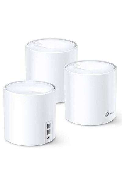 TP-LINK Router Wireless Mesh Deco X60, Gigabit, Dual Band, 3000 Mbps, Pachet de 3 (Alb)