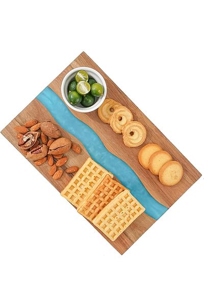 HavenPlus Luxury 100% Pure Ebony Wood & Resin Cutting Board – Food-Safe