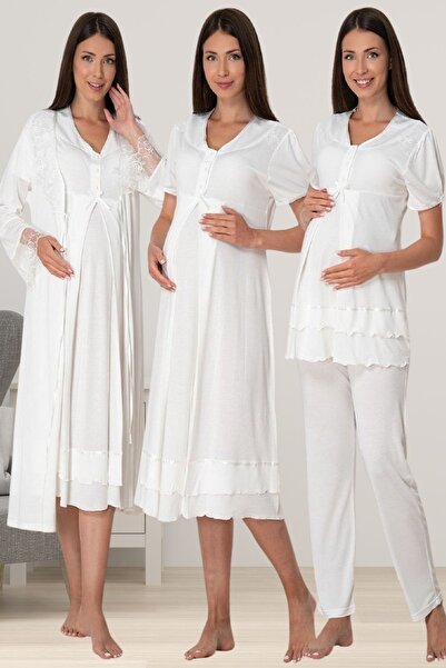 ByLohusa Effortt Ecru طقم الأمومة الحجاب Byl2t80262